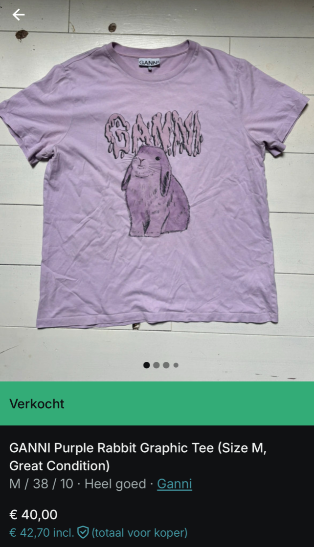 GANNI Purple shirt
